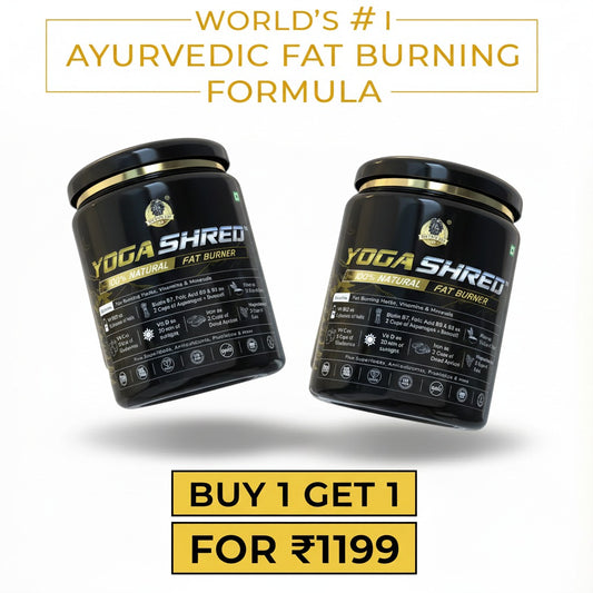 YogaManLab® YOGA SHRED - Burn Fat At-Home Ayurvedic Supplement Powder(Women) | Helps in Weight Loss & Boosting Energy | Ayurvedic & 100% Natural