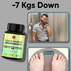 YogaManLab® YOGA SHRED - Burn Fat At-Home Ayurvedic Supplement (Men) | Helps in Weight Loss & Boosting Energy | Ayurvedic & 100% Natural