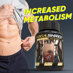 YogaManLab® YOGA SHRED - Burn Fat At-Home Ayurvedic Supplement (Men) | Helps in Weight Loss & Boosting Energy | Ayurvedic & 100% Natural