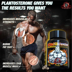 YogaManLab® PLANTOSTERONE - Muscle Building & Testo-Boosting Ayurvedic Supplement | Helps Gain Muscle Size & Weight, with Increase in Sexual Drive | 100% Natural