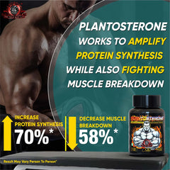 YogaManLab® PLANTOSTERONE - Muscle Building & Testo-Boosting Ayurvedic Supplement | Helps Gain Muscle Size & Weight, with Increase in Sexual Drive | 100% Natural