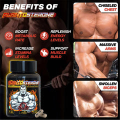 YogaManLab® PLANTOSTERONE - Muscle Building & Testo-Boosting Ayurvedic Supplement | Helps Gain Muscle Size & Weight, with Increase in Sexual Drive | 100% Natural