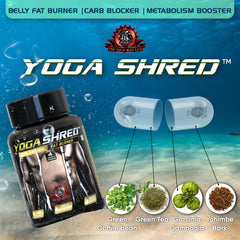 YogaManLab® YOGA SHRED - Burn Fat At-Home Ayurvedic Supplement (Men) | Helps in Weight Loss & Boosting Energy | Ayurvedic & 100% Natural