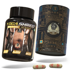 YogaManLab® YOGA SHRED - Burn Fat At-Home Ayurvedic Supplement (Men) | Helps in Weight Loss & Boosting Energy | Ayurvedic & 100% Natural