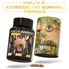 YogaManLab® YOGA SHRED - Burn Fat At-Home Ayurvedic Supplement (Men) | Helps in Weight Loss & Boosting Energy | Ayurvedic & 100% Natural
